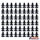 50X For Range Land Rover Push Retainer Clip Battery Cover & Cowl Panel