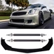 For Infiniti G35 G37 Sedan Coupe Front Bumper Lip Splitter Spoiler + Strut Rods