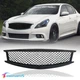 Front Bumper Grill For 4-Door Infiniti G37 Sedan 2010-2014 Gloss Black Honeycomb
