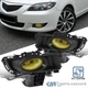 Fit 07-09 Mazda 3 Sedan 4-Door Yellow Bumper Fog Lights Driving Lamps+Switch