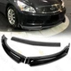 FOR 07-09 INFINITI G35/G37 SEDAN PAINTED BLACK FRONT BUMPER SPOILER SPLITTER LIP