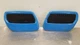 22 FORD MUSTANG MACH 1 HOOD GRILLE VENT SET PAIR BLUE
