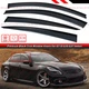 FOR 2007-15 INFINITI G35 G37 SEDAN CLIP-ON TYPE SMOKE WINDOW VISOR W/ BLACK TRIM