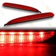 RED LENS LED REAR BUMPER REFLECTOR BRAKE LIGHTS LAMPS FIT 03-08 MAZDA 6 MAZDA6