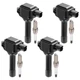 4X Ignition Coil & Spark Plug Set For 2015-2016 Scion FR-S 2.0L Toyota 86 UF747