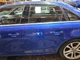 2015 S4 Audi Left Driver Side Rear Door Assembly Color: Blue Y5q