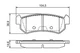 0 986 494 133 Bosch brake pad set, disc brake for Chevrolet, Daewoo