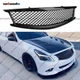Front Bumper Gloss Black Grille Fit 2010-2015 Infiniti G37 G25 Q40 Skyline Sedan