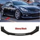 For Infiniti G37 Sedan Coupe Front Bumper Lip Body Spoiler Splitter Glossy Black