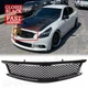 For Infiniti G37 Skyline Sedan 4 Door 10-14 Front Bumper Upper Honeycomb Grille