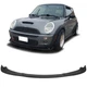 Fits 02 03 04 05 06 Mini Cooper S R53 Front Bumper Lip Spoiler, H Style PU Black
