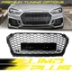 RS5 Honeycomb Grill for Audi A5 A5 Quattro S5 S5 Sportback 2017-2019 Black