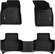3W Floor Mats for 2017-2025 Audi Q7/Audi Q8 2019-2025 Custom Fit TPE Car Liners