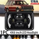 For Chevy S10 Blazer 1994-1997 4x6 inch LED Headlight Hi-Lo Sealed Beam Halo DRL