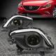 FOR 14-16 MAZDA 6 SMOKED LENS BUMPER FOG LIGHT REPLACEMENT LAMPS W/BEZEL+SWITCH