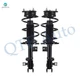 Pair of 2 Front L-R Quick Complete Strut-Coil Spring For 2014-2018 Mazda 3 FWD
