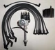 BBC CHEVY 396-427-454 BLACK Small HEI Distributor, 50K COIL, SPARK PLUG WIRES 45