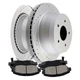 Drilled Rear Brakes rotors Ceramic Pads For Chevrolet S10 Blazer GMC Oldsmobile