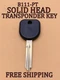 SOLID HEAD TRANSPONDER IGNITION CHIP KEY FOR 05 06 07 08 2009 2010 PONTIAC G5 G6