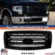 Gloss Black Front Bumper Grille Platinum Mesh For 2009-2014 Ford F-150 F150 NEW