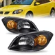 Headlights For 2005-2010 Chevy Cobalt 07-10 Pontiac G5 05-06 Pursuit Black Lamps