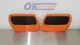 21 FORD MUSTANG GT HOOD INSERT SET PAIR ORANGE