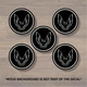Pontiac Trans Am Firebird Wheel Center Cap Overlay x5, Vinyl Decal Sticker