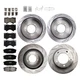 Front Rear Drilled Rotor Brake Pads For Toyota Tundra Sequoia Land Cruiser LX570