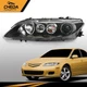 Fits 2006-2008 Mazda 6 Clear Black Halogen Headlight Assembly Left Driver Side