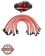 RED Spiral Core SPARK PLUG WIRES 45 DEGREE END For BBC CHEVY 396-427-454-502