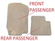 06-11 MERCEDES ML320 ML350 ML500 GL350 GL450 GL550 BROWN CARPET FLOOR MATS RUGS