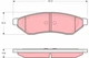 TRW GDB3346 brake pad set, disc brake for Chevrolet, Chevrolet (SGM), Daewoo, Holde