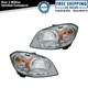TRQ Headlight Assembly Set Fits 2005-2010 Chevrolet Cobalt 2007-2009 Pontiac G5