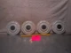 1512573 02 03 04 05 06 07 08 Mini Cooper 6 1/8 inch White Center Caps set of 4