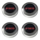Set 4 67-72 Pontiac Black PMD Rally Wheel II Center Caps Firebird Trans Am GTO