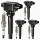 Set of 4 Ignition Coils UF656 PE2018100 Compatible with 2012-2018 Mazda 3... 