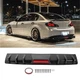 Rear Bumper Diffuser Spoiler w/ LED Brake Tail Lights For Infiniti G35 G37 Sedan