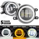 For 2006-2012 Toyota RAV4 LED DRL Daytime Running Fog Lights w/Turn Signal Lamp