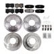 13.94" Front 13.58" Rear Drilled Disc Rotors Pad for LEXUS LX570 TOYOTA SEQUOIA