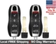 2x New Replacement Proxy Key Fob Remote SHELL / CASE For Select Porsche Vehicles