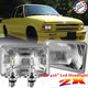 For Chevy S10 Blazer 1995-1997 Pair 4x6" Inch GLASS LED Headlights Hi-Lo Beam