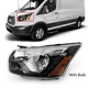 For 2015-2024 Ford Transit 150 250 350 Headlight Black Housing Left Driver Side
