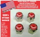 Chrome Pontiac Firebird Trans Am TransAm Wht/Red Valve Stem Cap - The Best