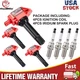 4 Ignition Coil & Iridium Spark Plug for 2013 2014 Scion FR-S Subaru 2.0L UF724