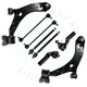 8x Front Lower Control Arm+Ball Joint Tie Rod For Mazda3 GS 2.0L Mazda5 Sport