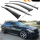 CLIP-ON TYPE SMOKE WINDOW VISOR W/ CHROME TRIM FOR 07-15 INFINITI G35 G37 SEDAN