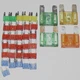 Lot of  (35) Genuine BMW Mini 10, 15, 20, 30 Amp and 20, 30, 40 Amp Maxi Fuses