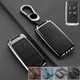 Zinc Alloy Leather Car Key Fob Case Cover For Jaguar E-Pace I-Pace XF XJL XK XE
