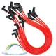 RED Spiral Core SPARK PLUG WIRES 45 DEGREE END For 396-427-454-502 BBC CHEVY HEI