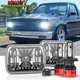 Pair For 82-93 Chevy S10 Blazer 7X6 5x7 inch LED Headlight Hi/Lo